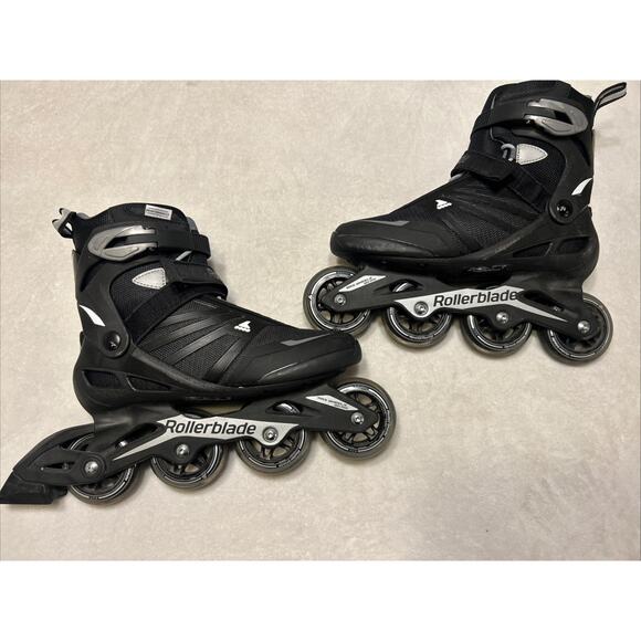 Rollerblade Zetrablade Men's Size 8 Inline Skate Black Silver Performance - Picture 1 of 8